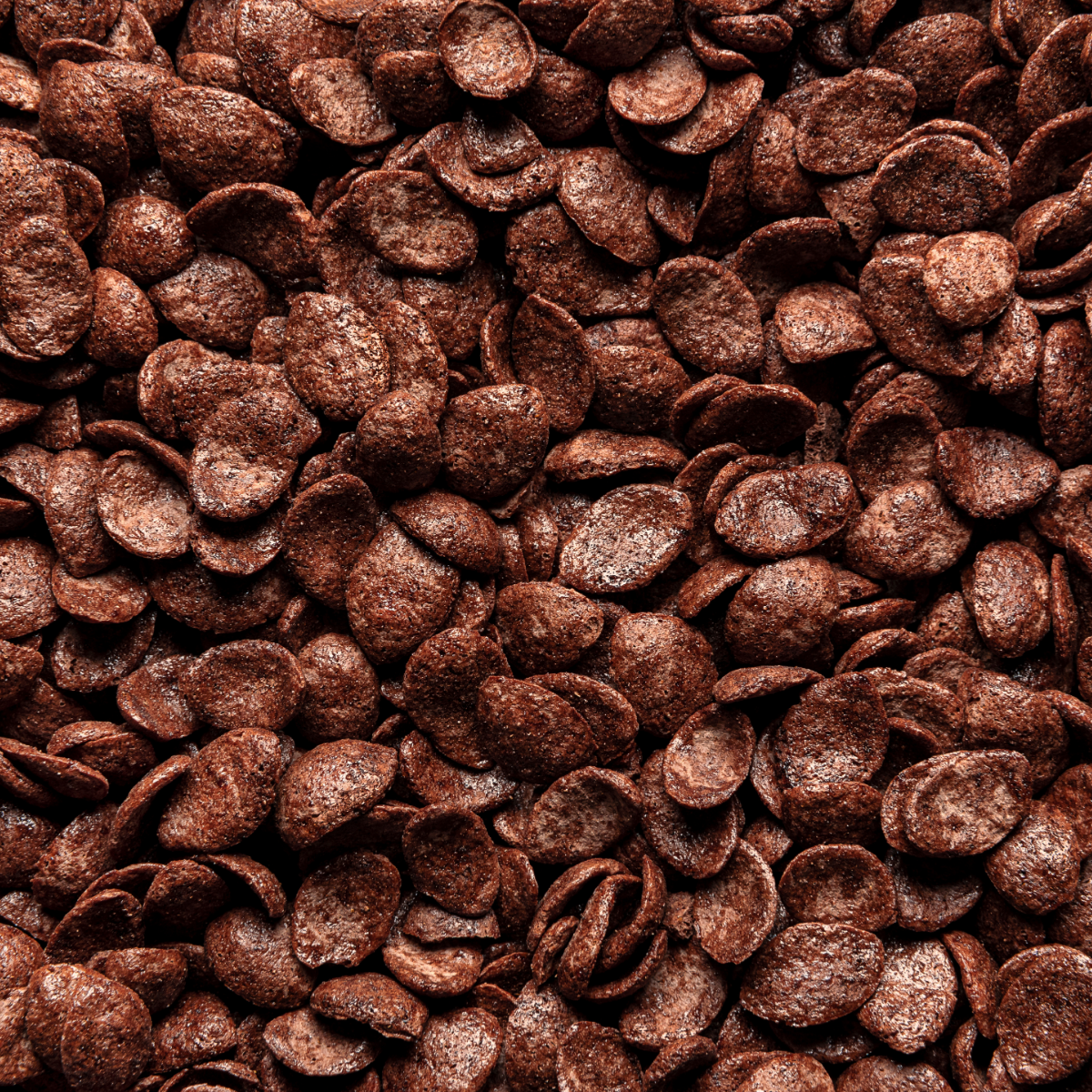Close up of chocolate rice cereal